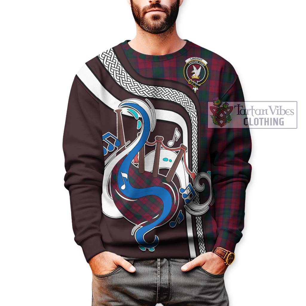 Tartan Vibes Clothing Lindsay Tartan Sweatshirt with Epic Bagpipe Style