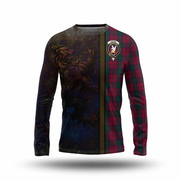 Lindsay Tartan Family Crest Long Sleeve T-Shirt Alba Gu Brath Be Brave Lion Ancient Style Unisex - Tartan Vibes Clothing