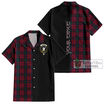 Lindsay Tartan Short Sleeve Button Shirt with Family Crest and Half Of Me Style