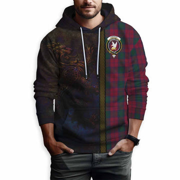 Lindsay Tartan Family Crest Hoodie Alba Gu Brath Be Brave Lion Ancient Style Pullover Hoodie - Tartan Vibes Clothing