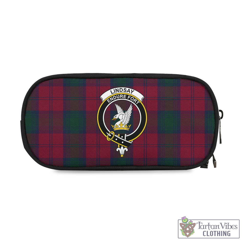 Tartan Vibes Clothing Lindsay Tartan Pen and Pencil Case with Family Crest