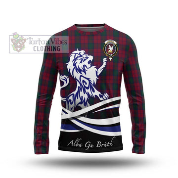 Lindsay Tartan Long Sleeve T-Shirt with Alba Gu Brath Regal Lion Emblem