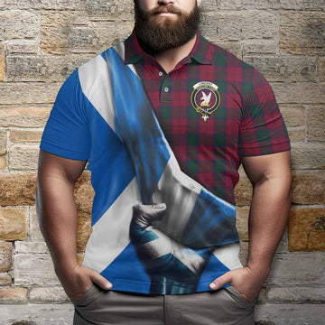 Lindsay Tartan Polo Shirt with Family Crest Scotland Patriotic Style