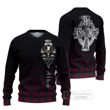 Lindsay Tartan Ugly Sweater Featuring Alba Gu Brath Family Crest Celtic Inspired