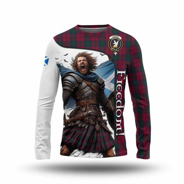 Lindsay Crest Tartan Long Sleeve T-Shirt Inspired by the Freedom of Scottish Warrior