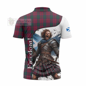 Lindsay Crest Tartan Zipper Polo Shirt Inspired by the Freedom of Scottish Warrior