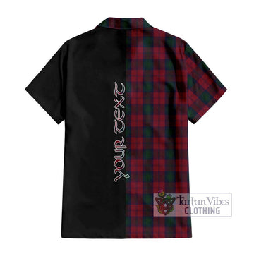 Lindsay Tartan Short Sleeve Button Shirt with Family Crest and Half Of Me Style