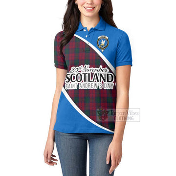 Lindsay Family Crest Tartan Women's Polo Shirt Celebrate Saint Andrew's Day in Style