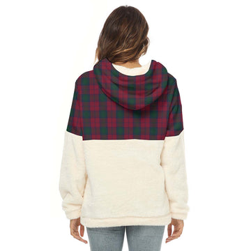 Lindsay Tartan Half Style Women's Borg Fleece Hoodie with Half Zip