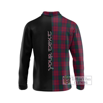 Lindsay Tartan Long Sleeve Polo Shirt with Family Crest and Half Of Me Style