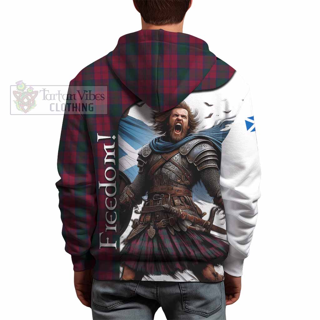 Tartan Vibes Clothing Lindsay Crest Tartan Hoodie Inspired by the Freedom of Scottish Warrior