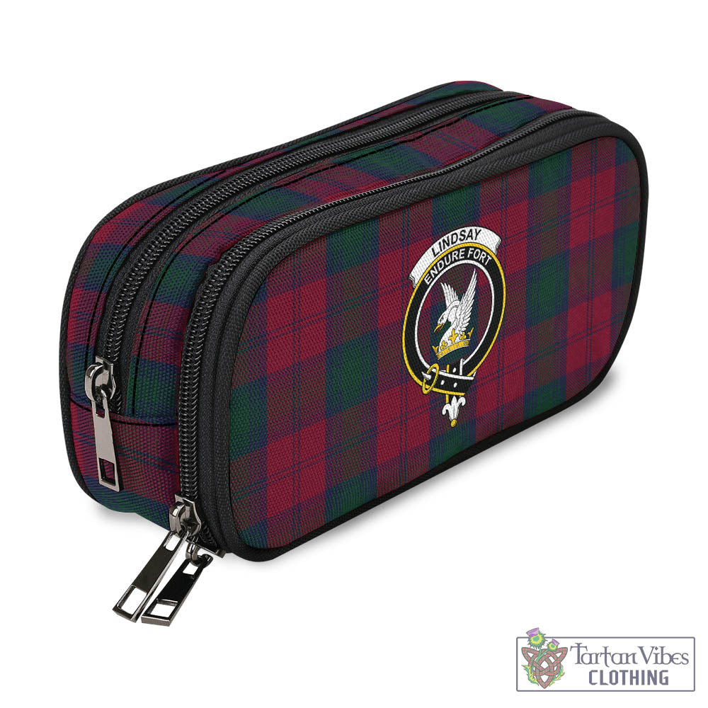 Tartan Vibes Clothing Lindsay Tartan Pen and Pencil Case with Family Crest