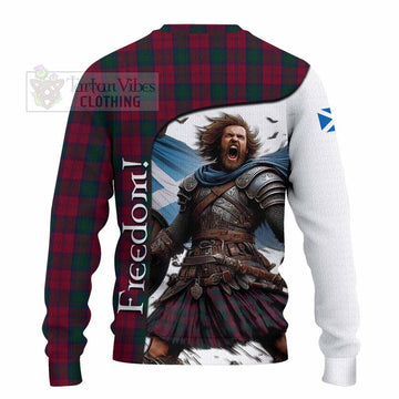 Lindsay Crest Tartan Knitted Sweater Inspired by the Freedom of Scottish Warrior