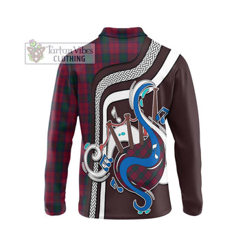 Lindsay Tartan Long Sleeve Polo Shirt with Epic Bagpipe Style