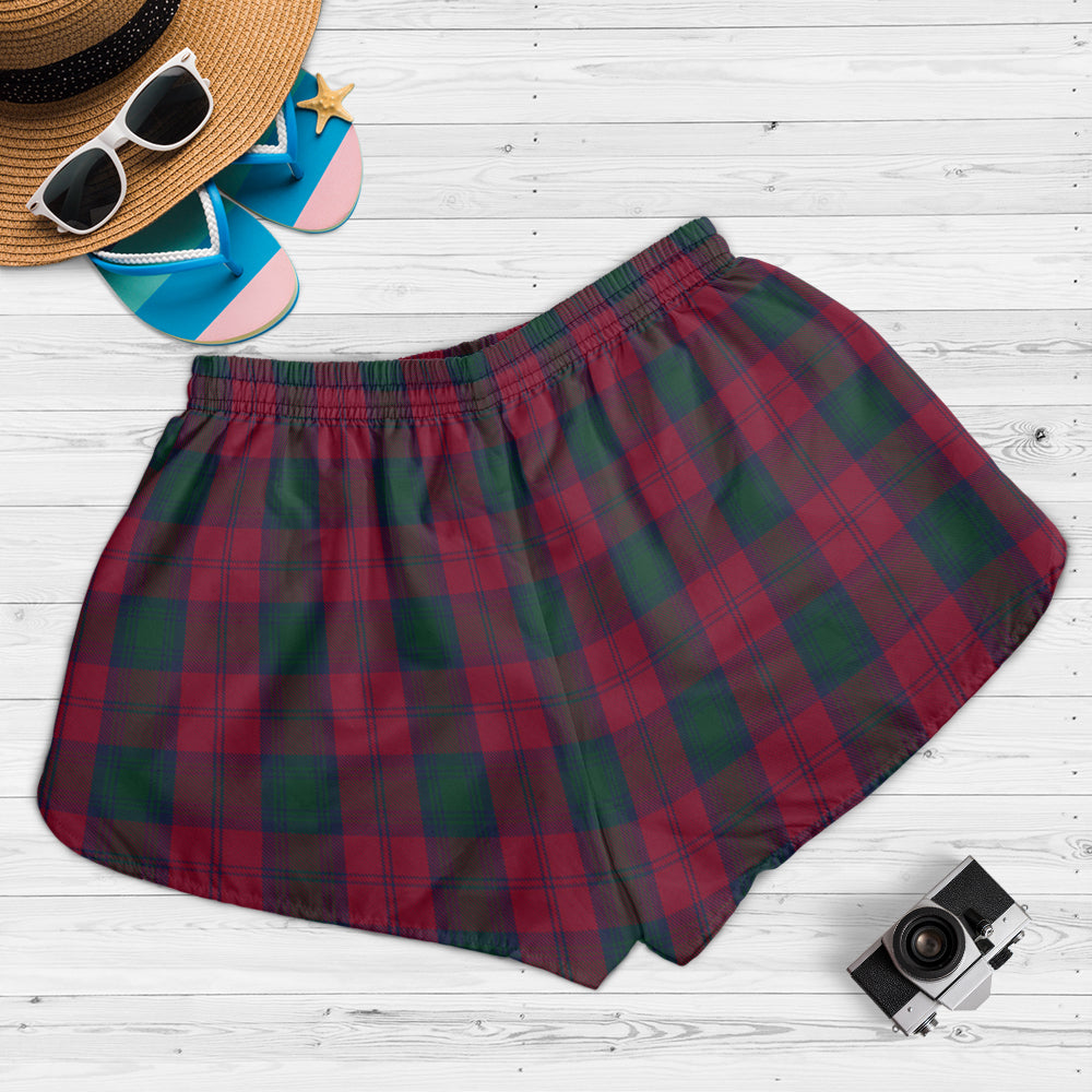 Lindsay Tartan Womens Shorts with Family Crest - Tartan Vibes Clothing