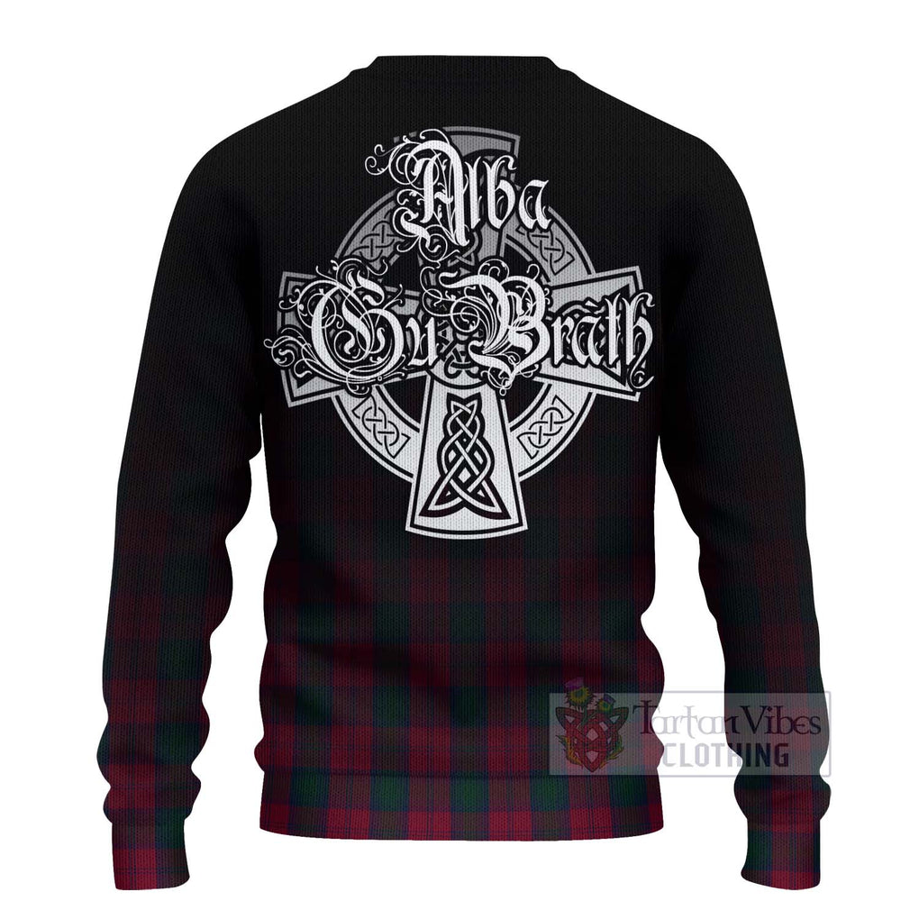 Tartan Vibes Clothing Lindsay Tartan Knitted Sweater Featuring Alba Gu Brath Family Crest Celtic Inspired