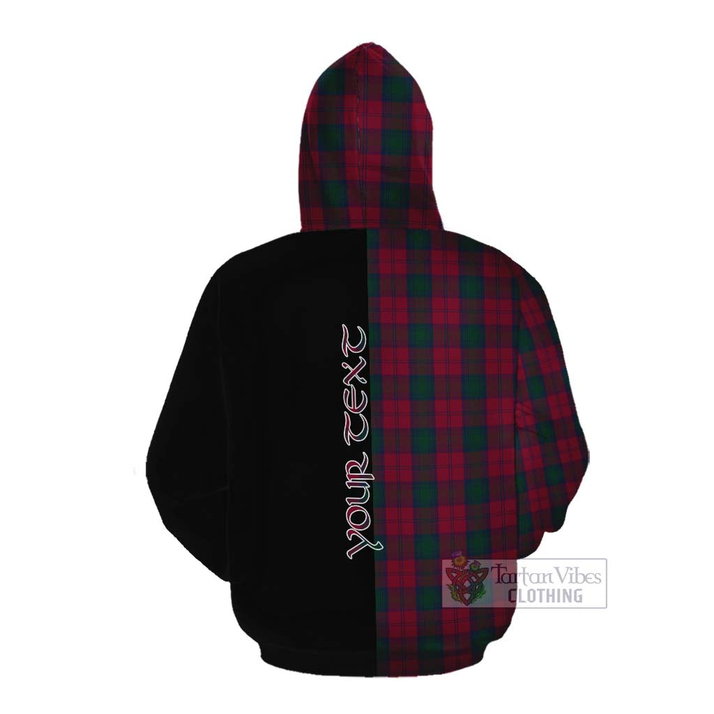 Tartan Vibes Clothing Lindsay Tartan Cotton Hoodie with Family Crest and Half Of Me Style