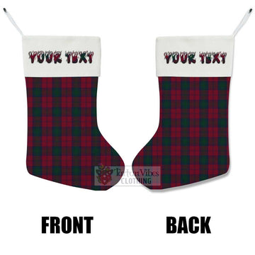 Lindsay Tartan Christmas Stocking with Personalized Text