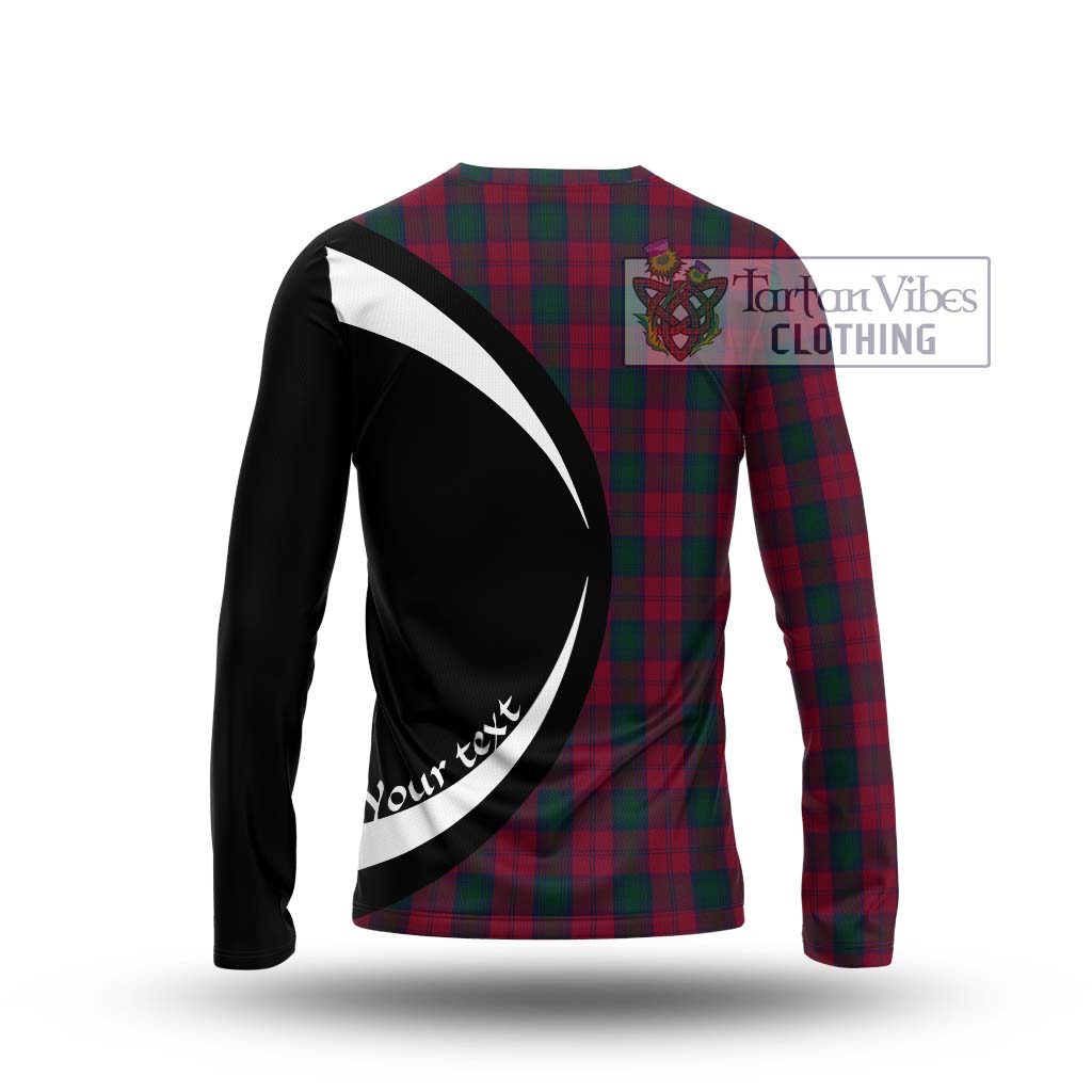 Tartan Vibes Clothing Lindsay Tartan Long Sleeve T-Shirt with Family Crest Circle Style