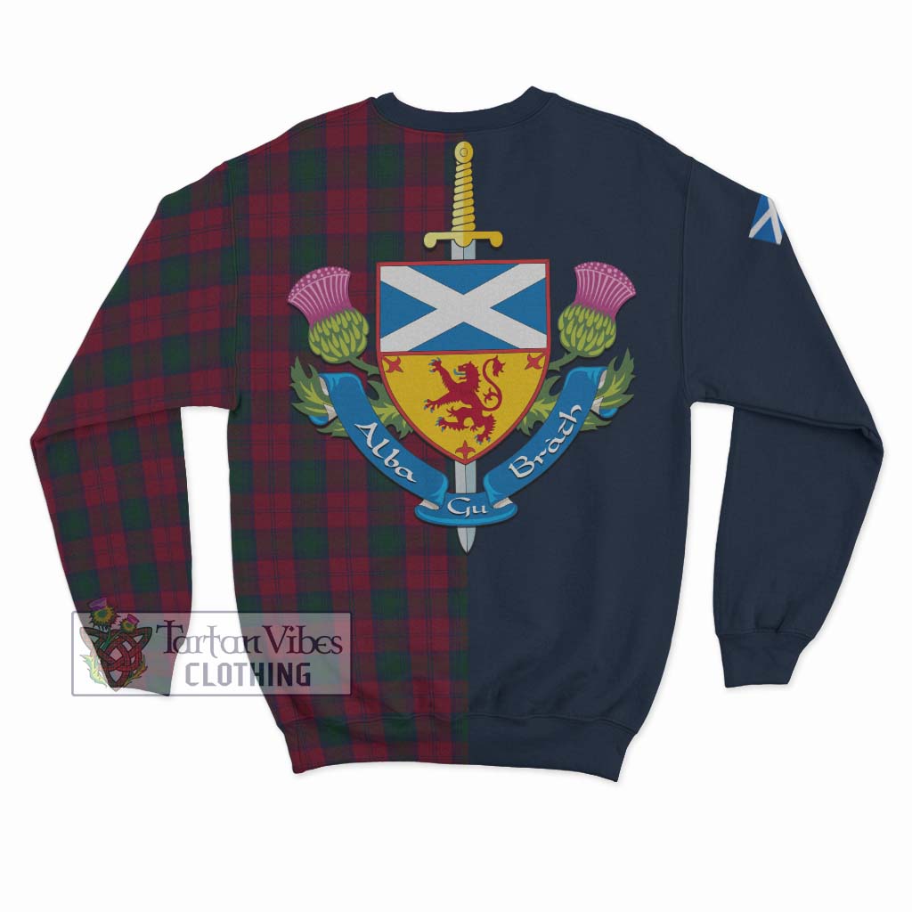 Tartan Vibes Clothing Lindsay Tartan Sweatshirt with Scottish Lion Royal Arm Half Style