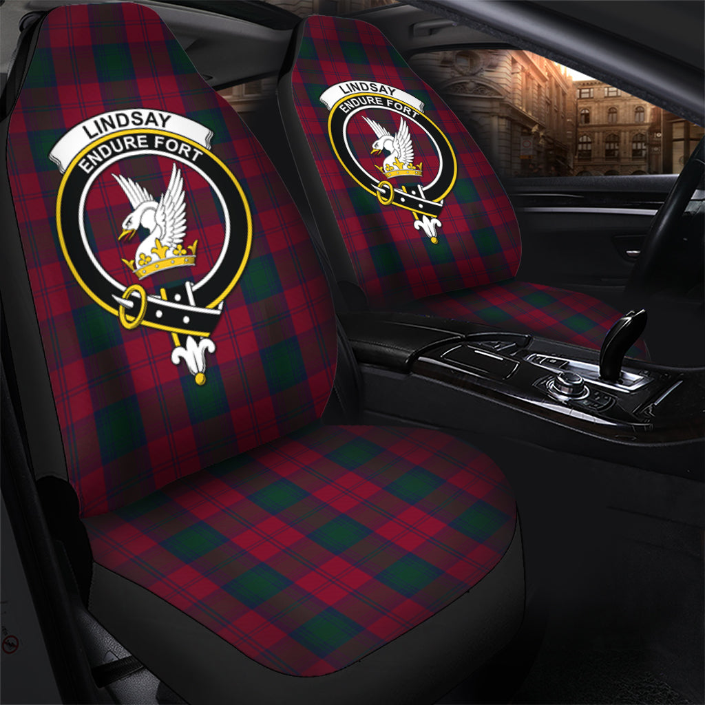 Lindsay Tartan Car Seat Cover with Family Crest - Tartanvibesclothing