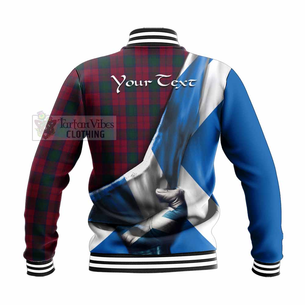 Tartan Vibes Clothing Lindsay Tartan Baseball Jacket with Family Crest Scotland Patriotic Style