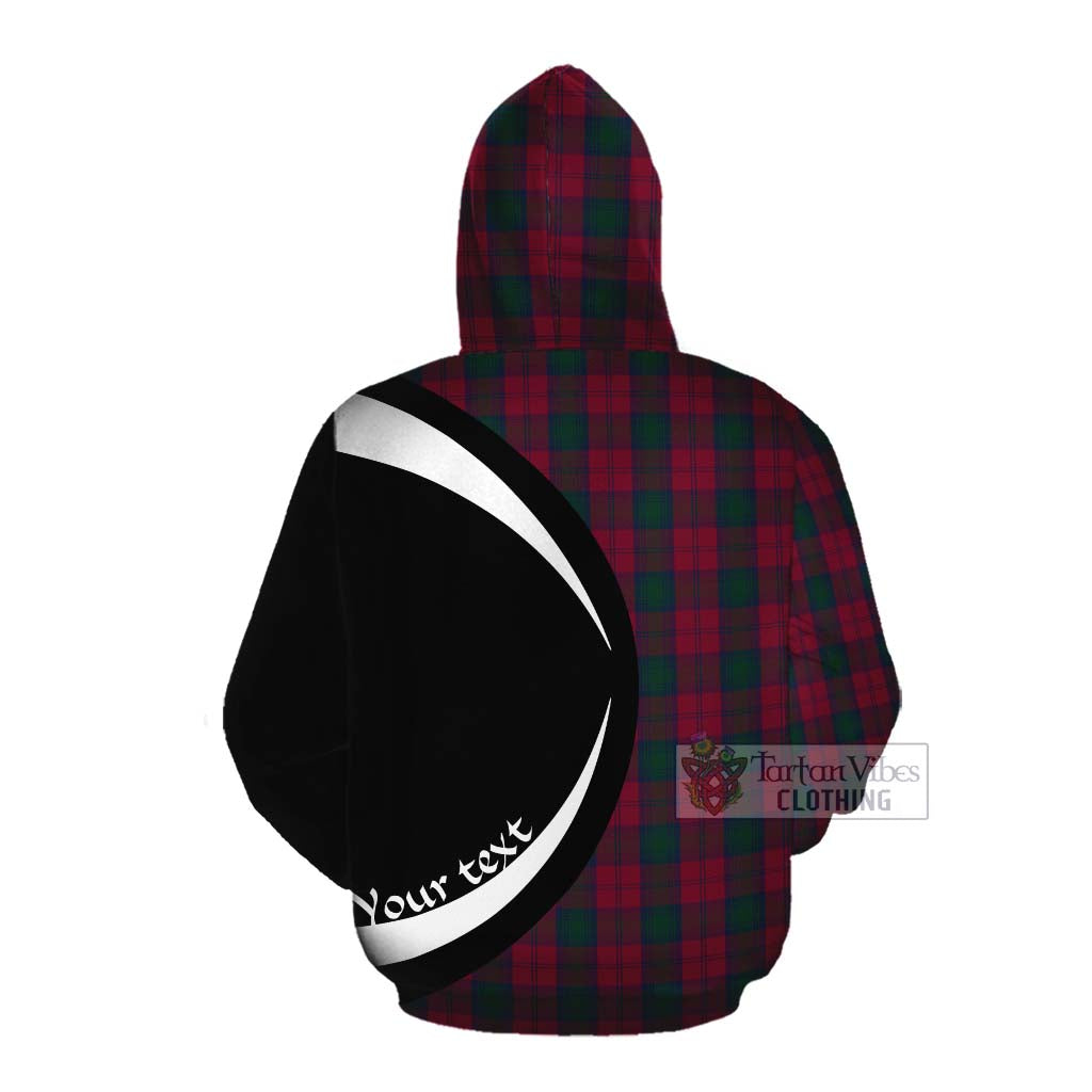 Tartan Vibes Clothing Lindsay Tartan Cotton Hoodie with Family Crest Circle Style