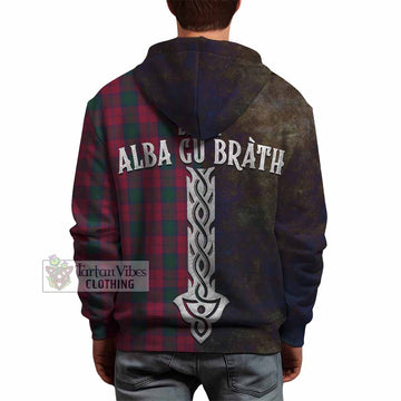 Lindsay Tartan Family Crest Hoodie Alba Gu Brath Be Brave Lion Ancient Style - Tartan Vibes Clothing