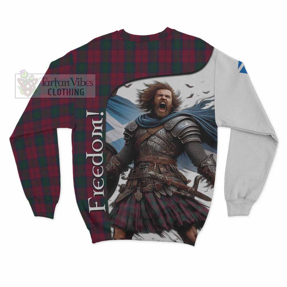 Tartan Vibes Clothing Lindsay Crest Tartan Sweatshirt Inspired by the Freedom of Scottish Warrior