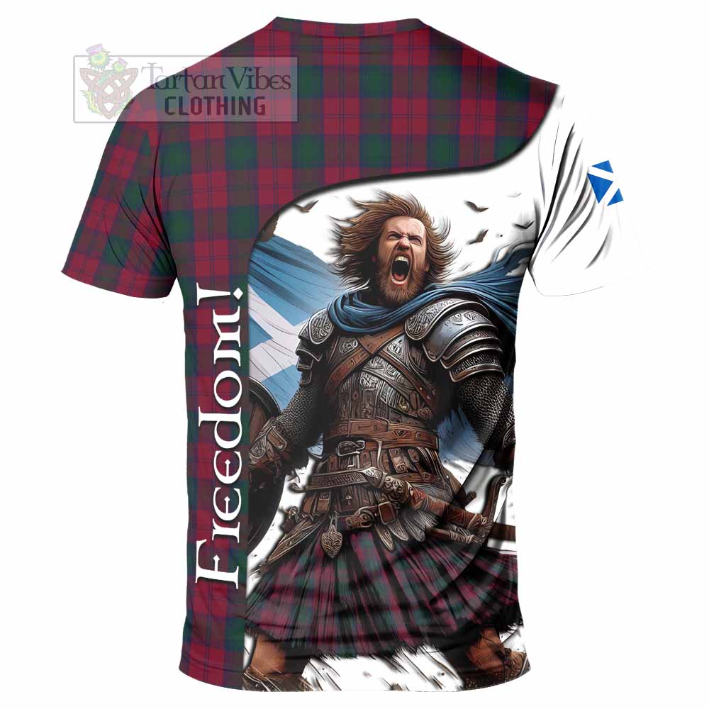 Lindsay Crest Tartan T-Shirt Inspired by the Freedom of Scottish Warrior