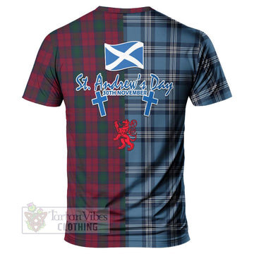 Lindsay Tartan T-Shirt Happy St. Andrew's Day Half Tartan Style