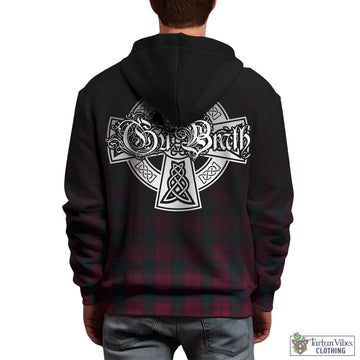 Lindsay Tartan Hoodie Featuring Alba Gu Brath Family Crest Celtic Inspired