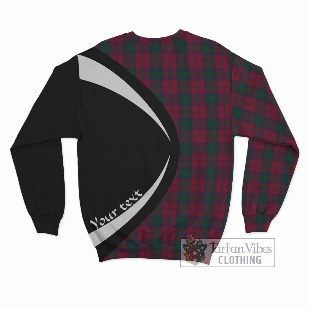 Lindsay Tartan Sweatshirt with Family Crest Circle Style - Tartan Vibes Clothing