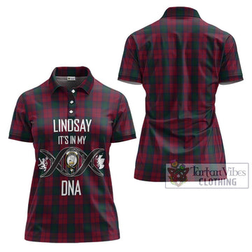 Lindsay Tartan Women's Polo Shirt with Family Crest DNA In Me Style