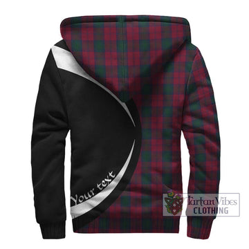 Lindsay Tartan Sherpa Hoodie with Family Crest Circle Style