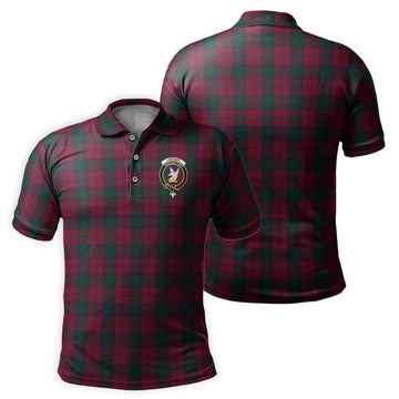 Lindsay Tartan Men's Polo Shirt with Family Crest