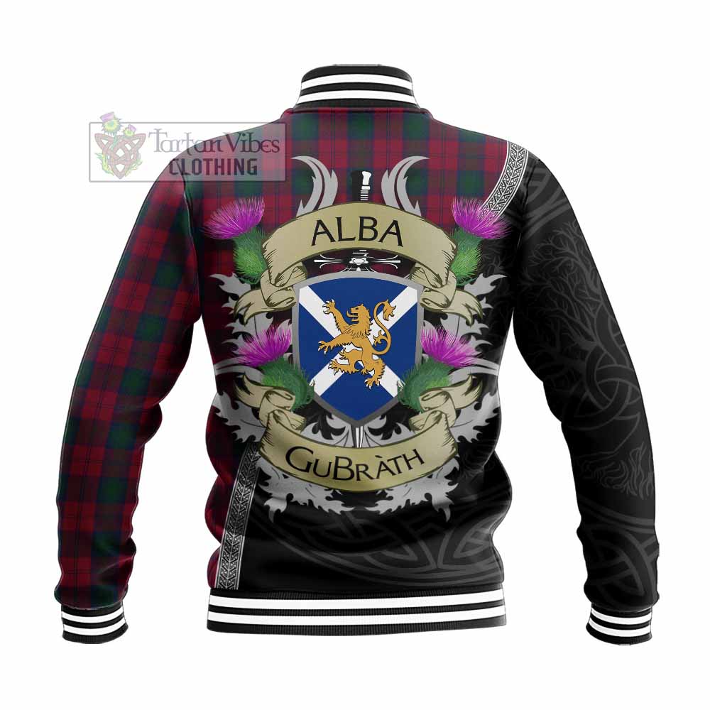 Lindsay Tartan Family Crest Baseball Jacket Lion Rampant Royal Thistle Shield Celtic Inspired - Tartan Vibes Clothing
