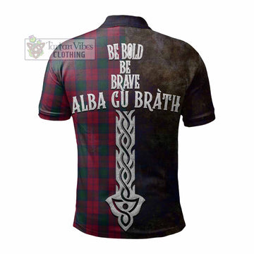 Lindsay Tartan Family Crest Polo Shirt Alba Gu Brath Be Brave Lion Ancient Style - Tartan Vibes Clothing