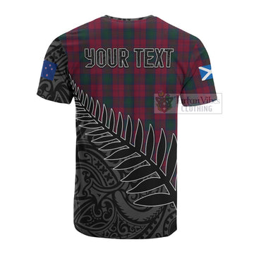 Lindsay Crest Tartan Cotton T-shirt with New Zealand Silver Fern Half Style