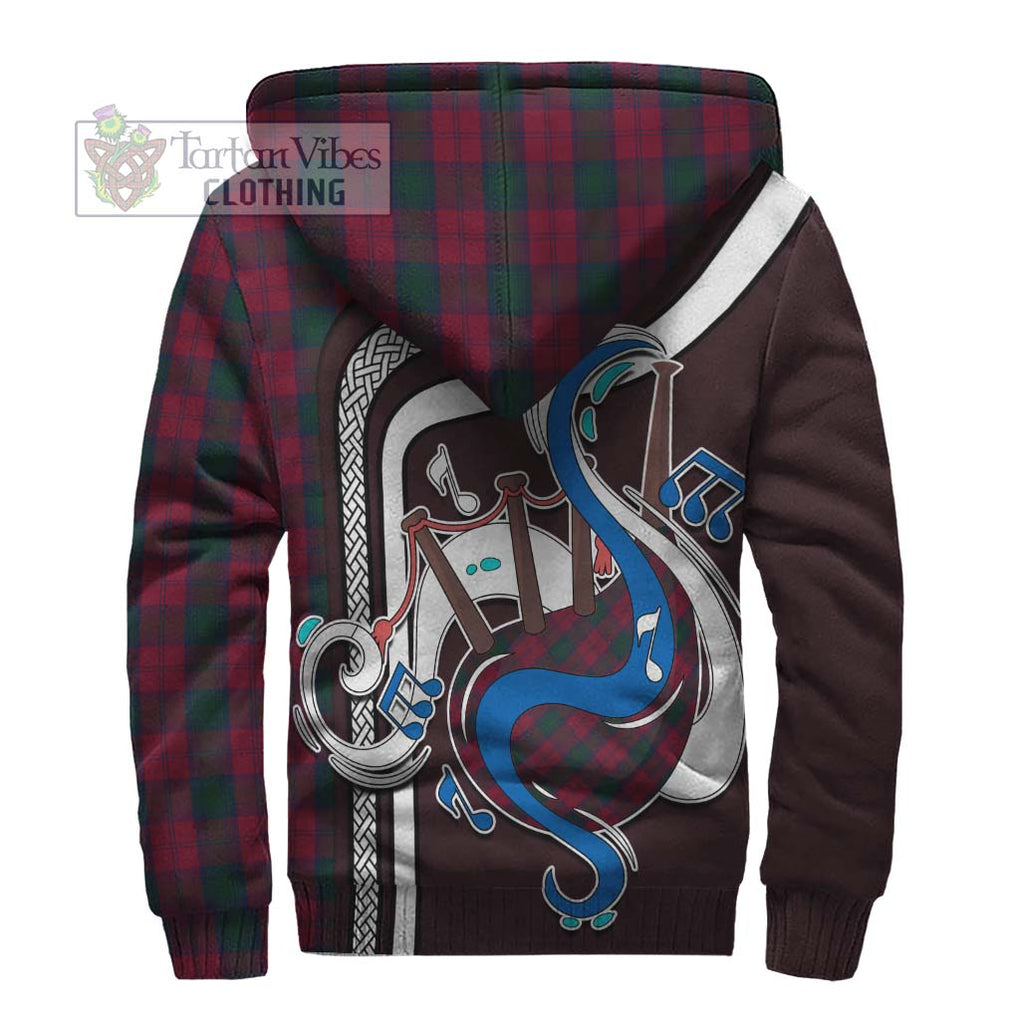 Lindsay Tartan Sherpa Hoodie with Epic Bagpipe Style - Tartanvibesclothing Shop