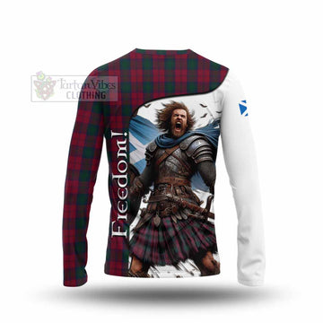 Lindsay Crest Tartan Long Sleeve T-Shirt Inspired by the Freedom of Scottish Warrior