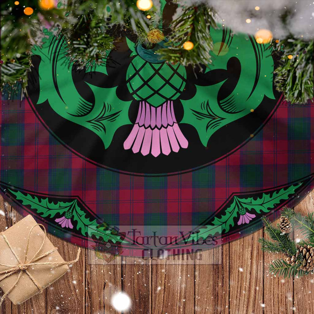 Tartan Vibes Clothing Lindsay Tartan Christmas Tree Skirt Scottish Thistle Style