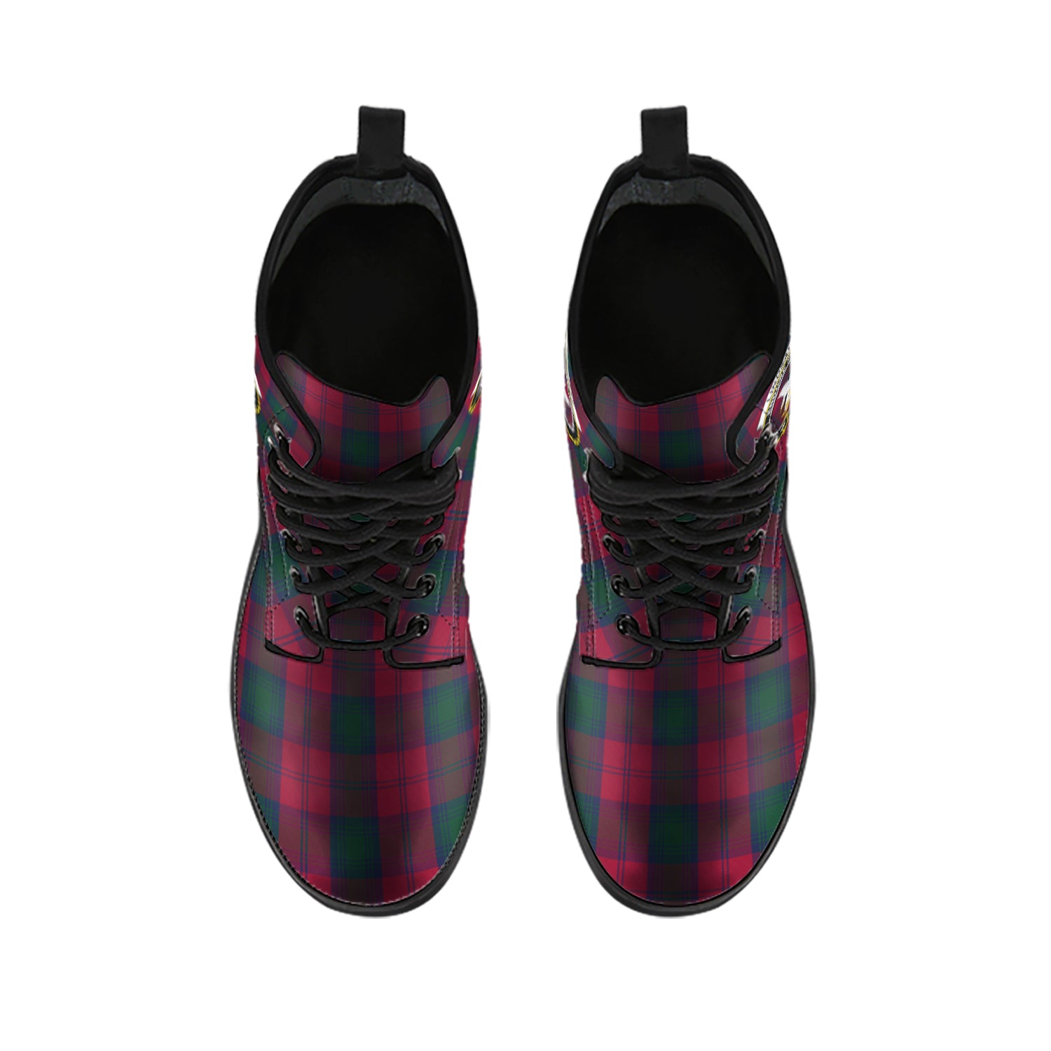 lindsay-tartan-leather-boots-with-family-crest