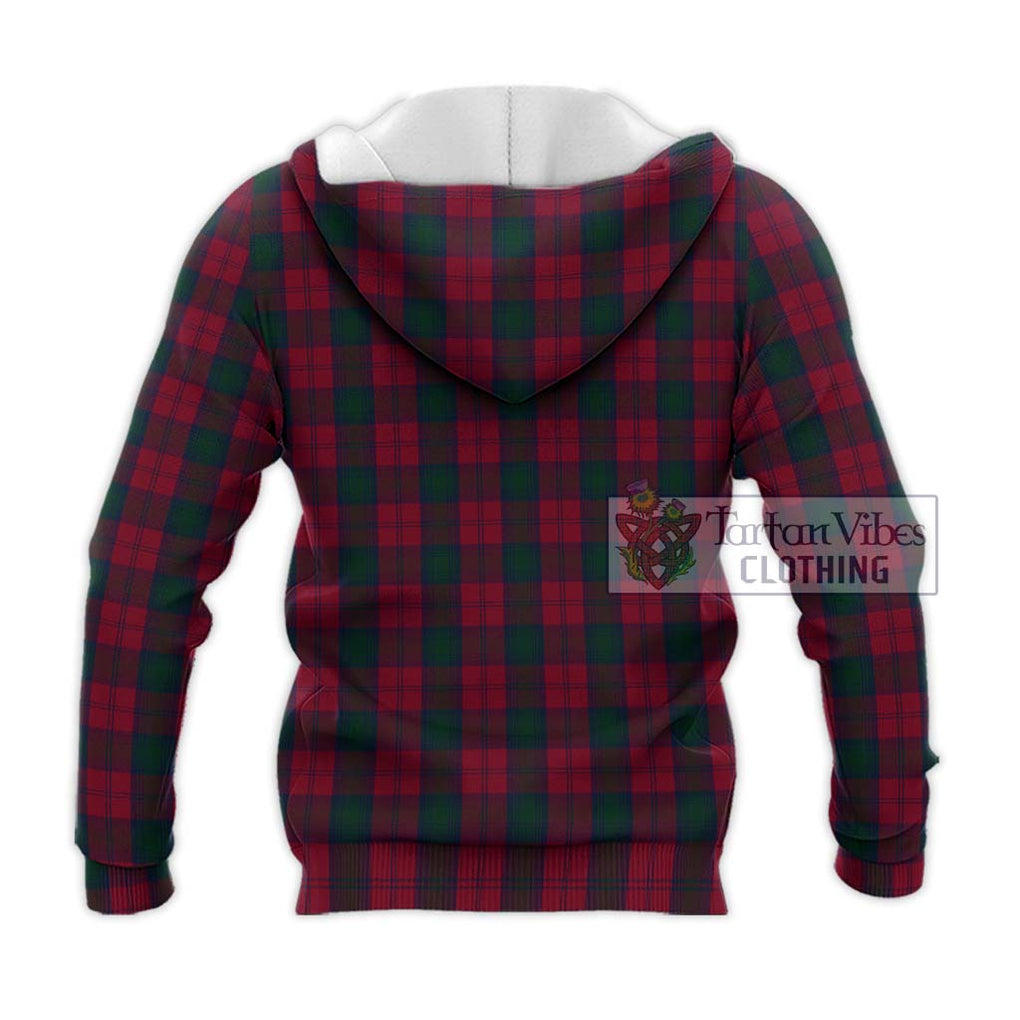 Lindsay Tartan Knitted Hoodie with Family Crest DNA In Me Style - Tartanvibesclothing Shop