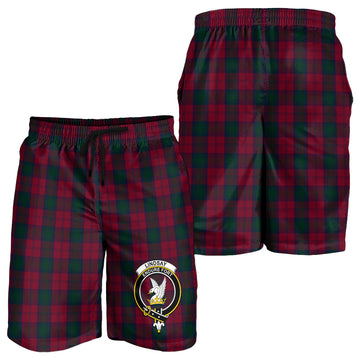 Lindsay Tartan Mens Shorts with Family Crest