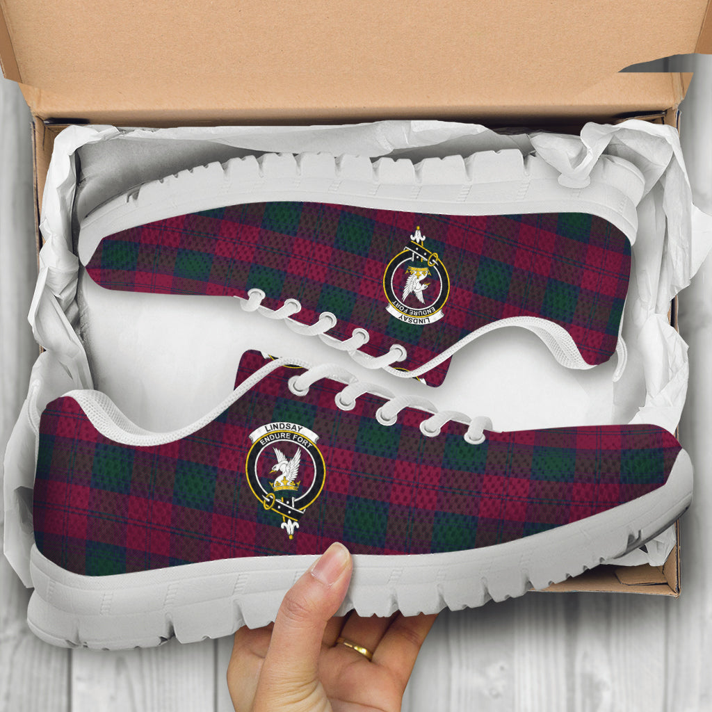 Lindsay Tartan Sneakers with Family Crest - Tartan Vibes Clothing