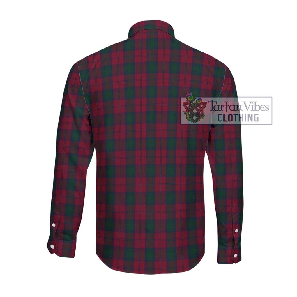 Lindsay Tartan Long Sleeve Button Shirt with Family Crest DNA In Me Style - Tartanvibesclothing Shop