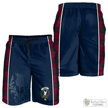 Lindsay Tartan Men's Shorts with Family Crest and Scottish Thistle Vibes Sport Style