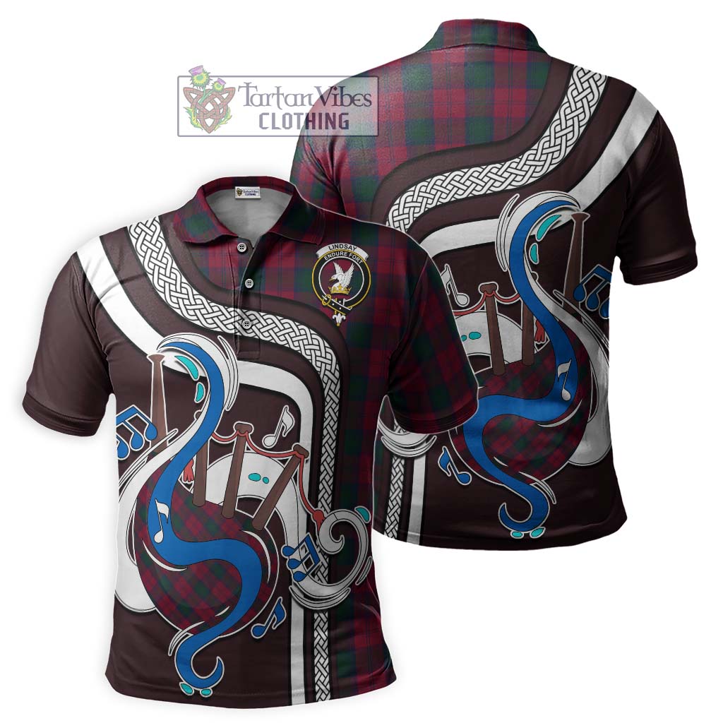 Tartan Vibes Clothing Lindsay Tartan Polo Shirt with Epic Bagpipe Style