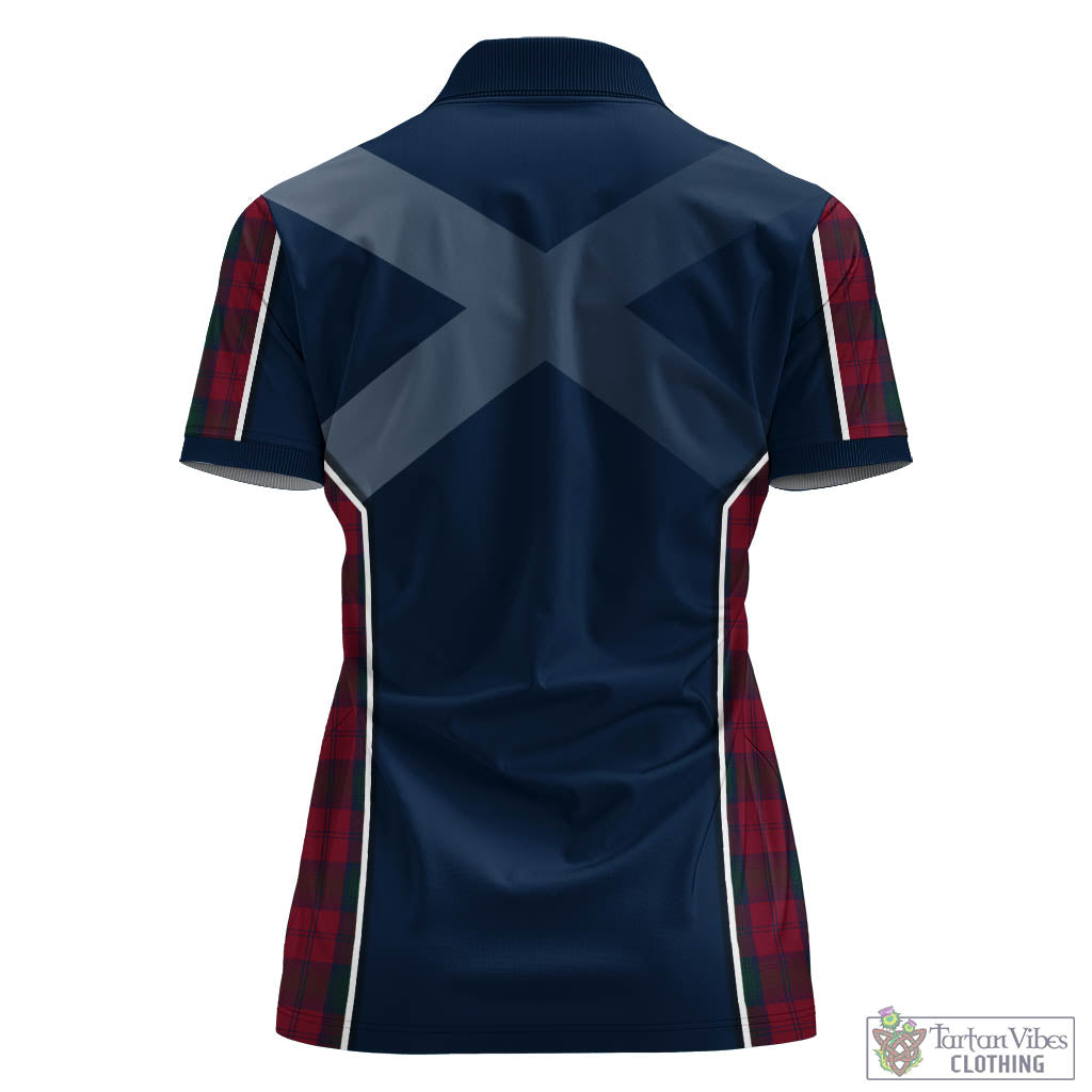 Tartan Vibes Clothing Lindsay Tartan Women's Polo Shirt with Family Crest and Scottish Thistle Vibes Sport Style